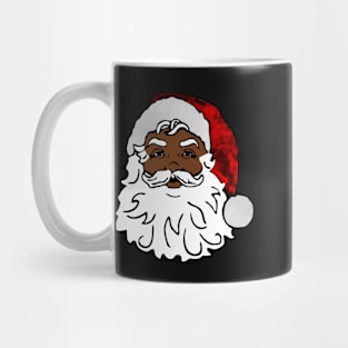 african black santa claus christmas Mug